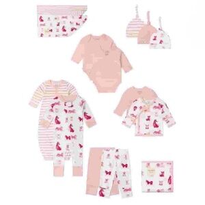 Paris Hilton Organic Cotton Baby 14 Piece Box Set Size Preemie -0-3 Months